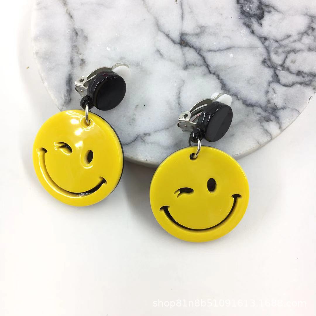 Wholesale Ear Clip Acrylic Earrings Cute Earrings ACC-ES-ChiCha002