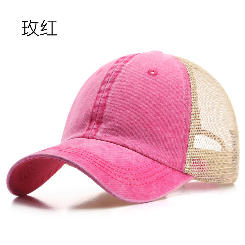 Wholesale Denim Mesh Breathable Cotton Hat Baseball Cap ACC-HT-TuLa003