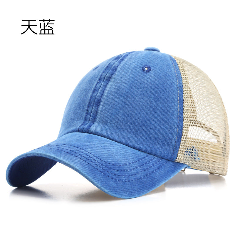 Wholesale Denim Mesh Breathable Cotton Hat Baseball Cap ACC-HT-TuLa003