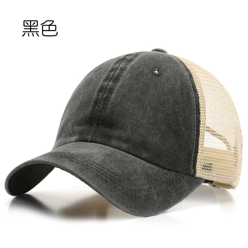 Wholesale Denim Mesh Breathable Cotton Hat Baseball Cap ACC-HT-TuLa003