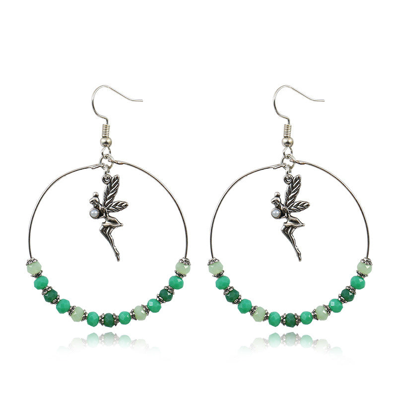 Wholesale Electroplated Shell Bohemian Large Circle Earrings Chic Jewelry Accessory for Party Boutique Resale