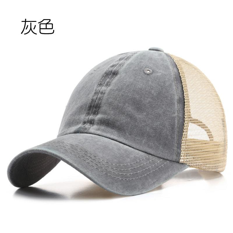 Wholesale Denim Mesh Breathable Cotton Hat Baseball Cap ACC-HT-TuLa003