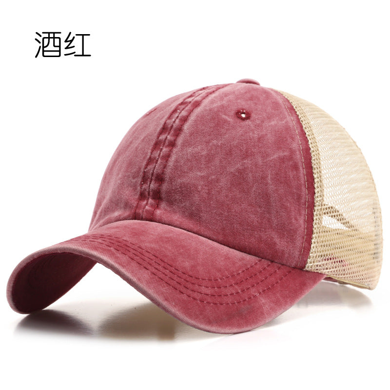 Wholesale Denim Mesh Breathable Cotton Hat Baseball Cap ACC-HT-TuLa003