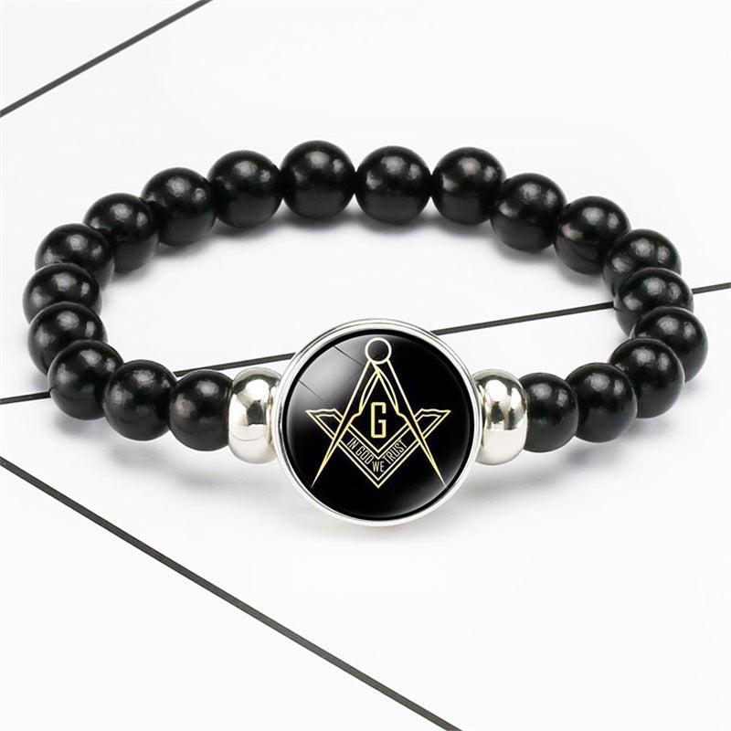 Wholesale simple and fashionable men's crystal bracelet ACC-BT-NingHe002