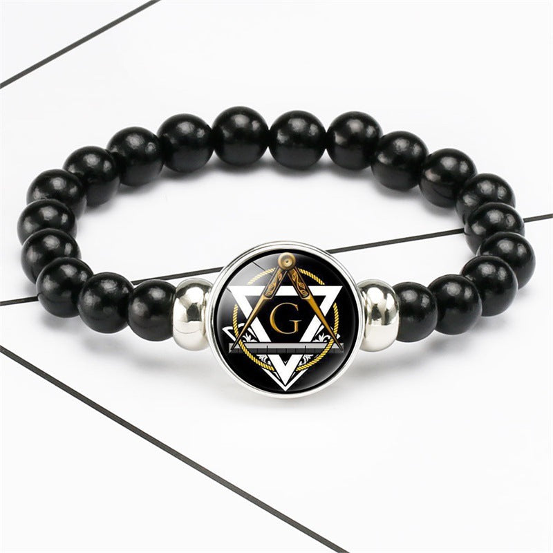 Wholesale simple and fashionable men's crystal bracelet ACC-BT-NingHe002