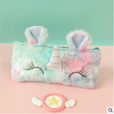 Wholesale Back to School  Winter Plush Pencil Cartoon  Bag