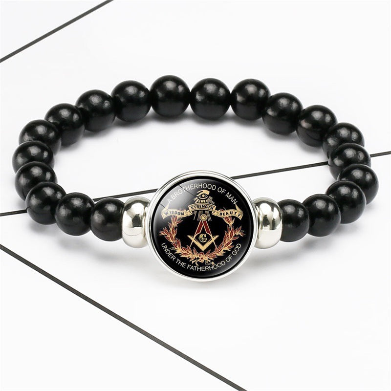 Wholesale simple and fashionable men's crystal bracelet ACC-BT-NingHe002