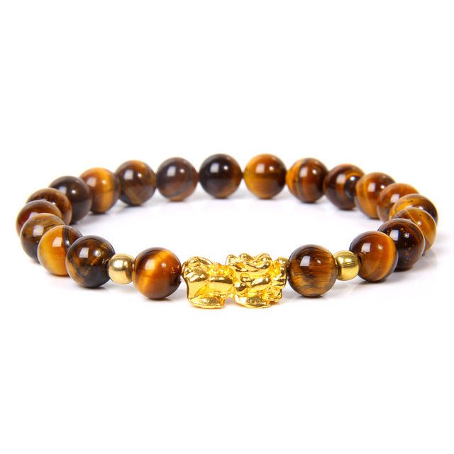 Wholesale Natural Tiger Eye Stone Pixiu Bracelet ACC-BT-YinYi004