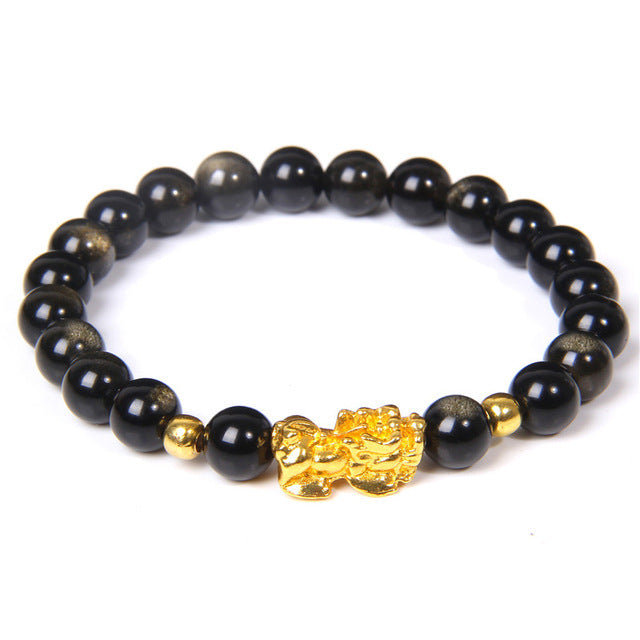 Wholesale Natural Tiger Eye Stone Pixiu Bracelet ACC-BT-YinYi004
