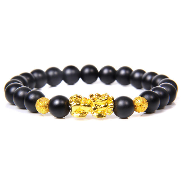 Wholesale Natural Tiger Eye Stone Pixiu Bracelet ACC-BT-YinYi004