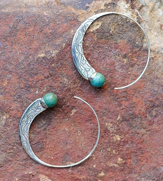 Wholesale Vintage Earrings  Silver Turquoise Earrings