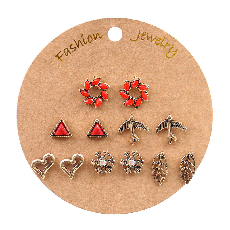 Wholesale Bohemian Golden Tassel Earrings Set 6 Pairs - Stylish Fashion Accessory for Boutique Resale