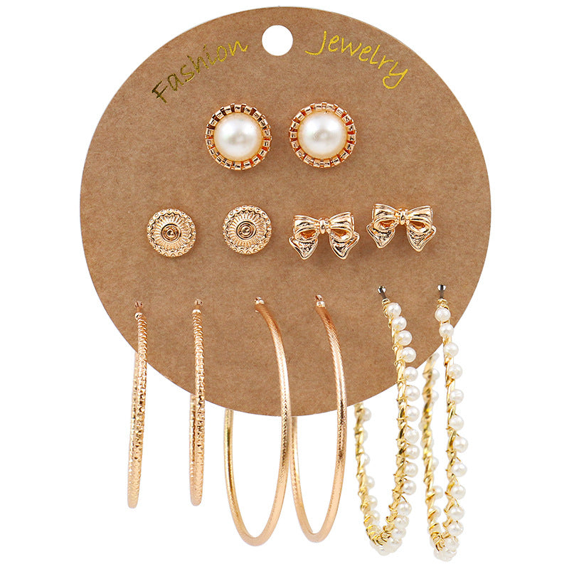 Wholesale Bohemian Golden Tassel Earrings Set 6 Pairs - Stylish Fashion Accessory for Boutique Resale