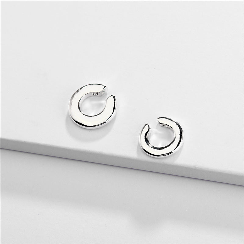 Wholesale  smooth plain ring ear clip retro earrings