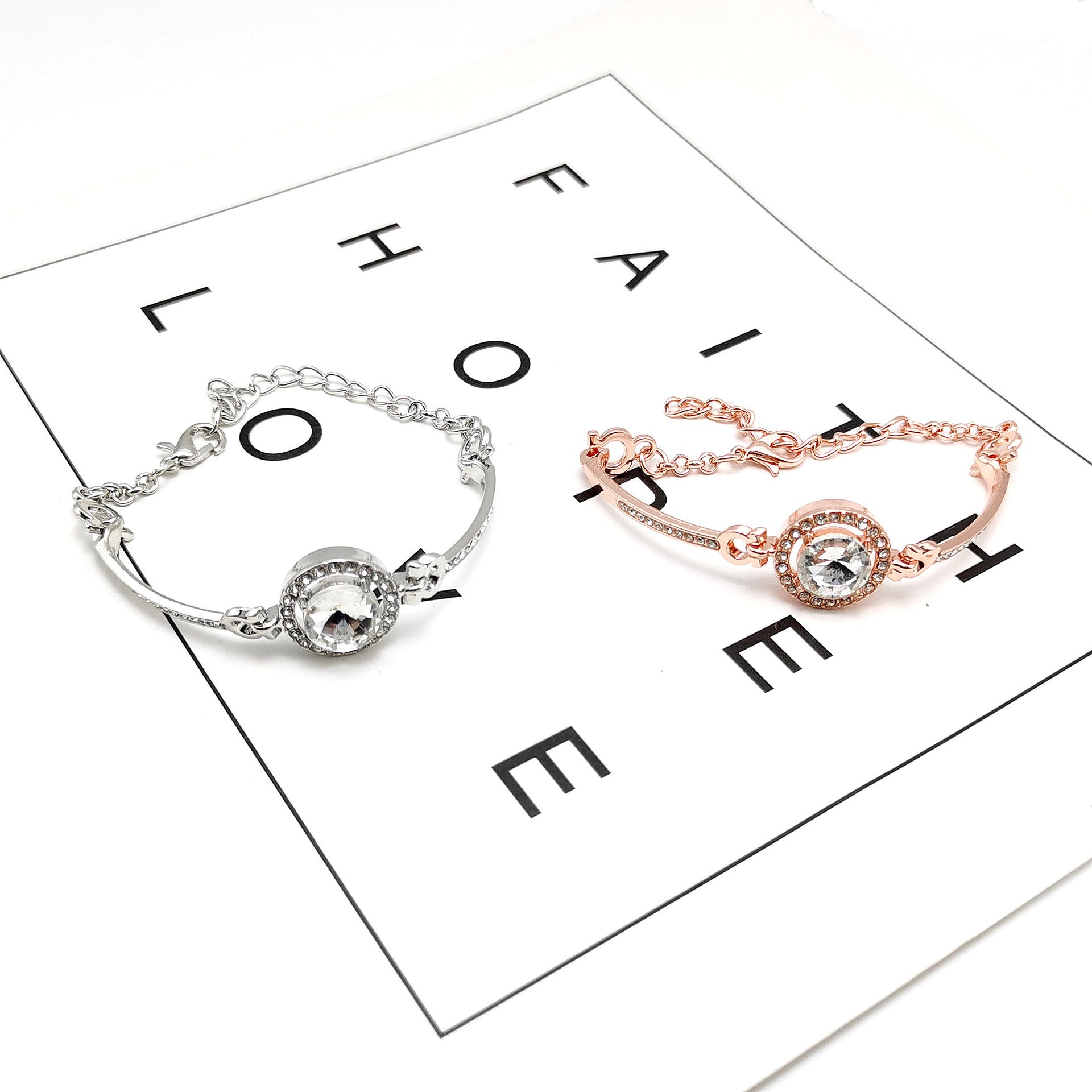 Wholesale couple  zircon  crystal bracelet