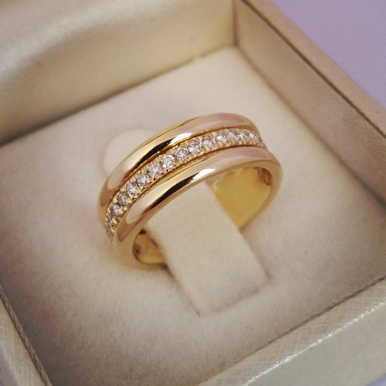 Wholesale Gold Geometric Ring Copper Jewelry Accessory for Women Everyday Wear