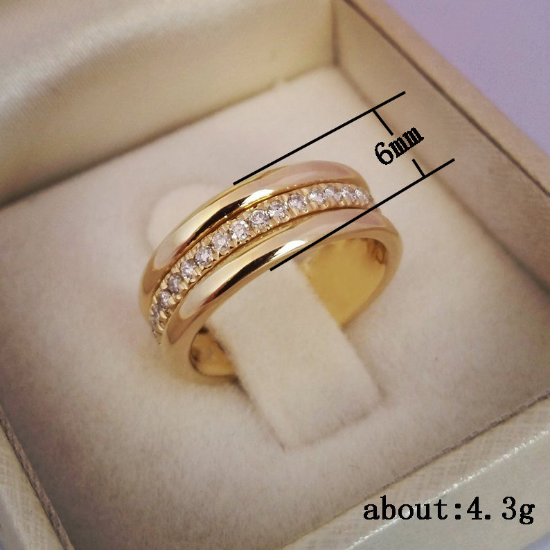 Wholesale Gold Geometric Ring Copper Jewelry Accessory for Women Everyday Wear