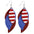 Wholesale PU Leather Printed US Election Independence Day Theme Earrings