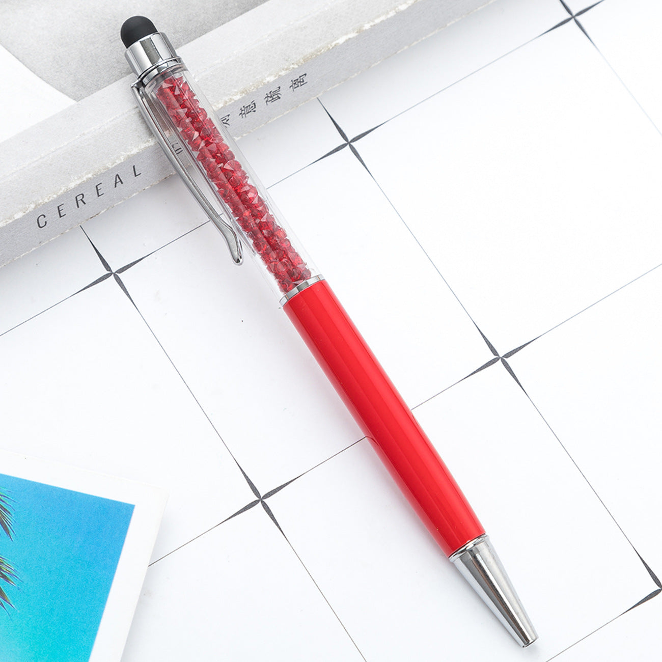 Wholesale Metal Pen Crystal Ballpoint Pen Diamond Capacitive Pen Multicolor ACC-PN-HuaHao015