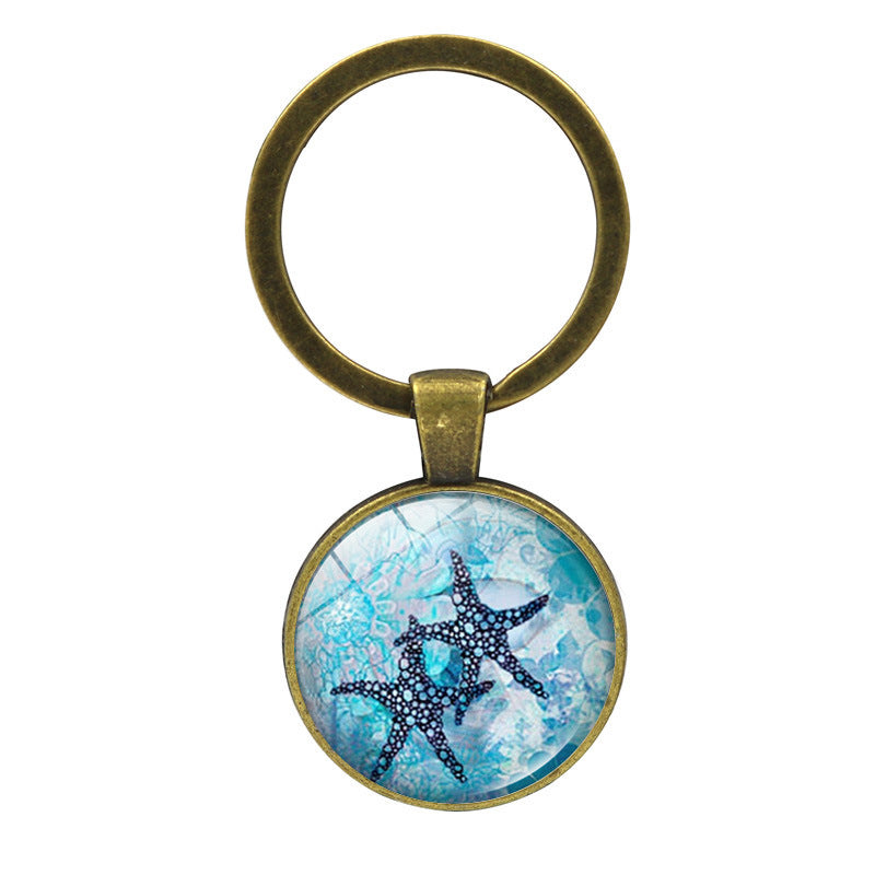 Wholesale Ocean World Turtle Time Gemstone Keychain ACC-KC-JiaYun004