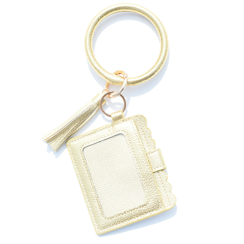 Wholesale Leopard Print PU Leather Tassel Keychain Wallet - Chic Fashion Accessory for Gift