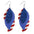 Wholesale PU Leather Printed US Election Independence Day Theme Earrings