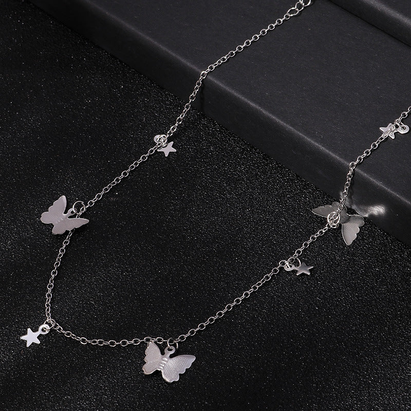 Wholesale Sequin Star Butterfly Necklace ACC-NE-YueSen015