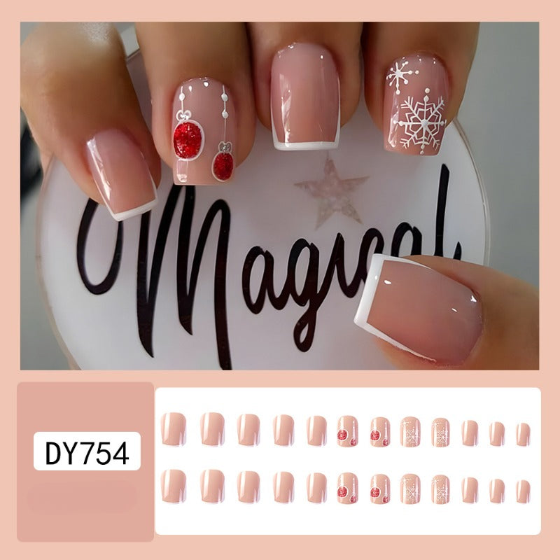 Wholesale 24 Pieces/box Christmas Snowflake Nails Kits Nail Stickers ACC-NS-QXJ042