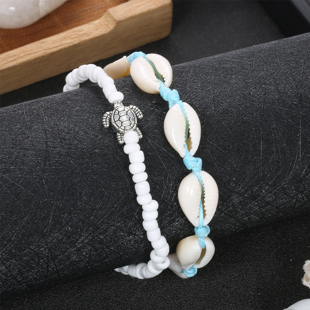 Wholesale Beach Turtle Shell Beads Bracelet and Foot Chain Set ACC-AS-KeRen002