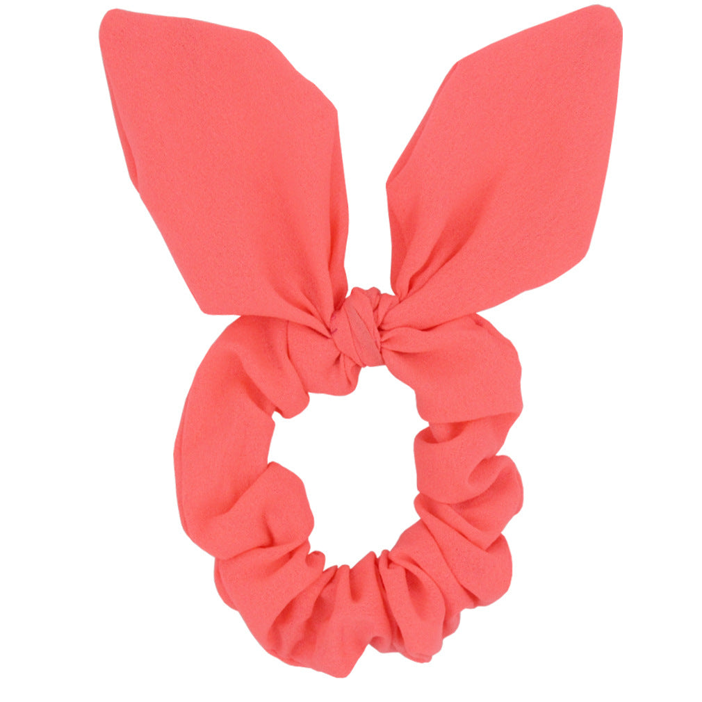 Wholesale Duo Bell Fashion New Fluorescent Rabbit Ears Hair Accessories  Hair Scrunchies