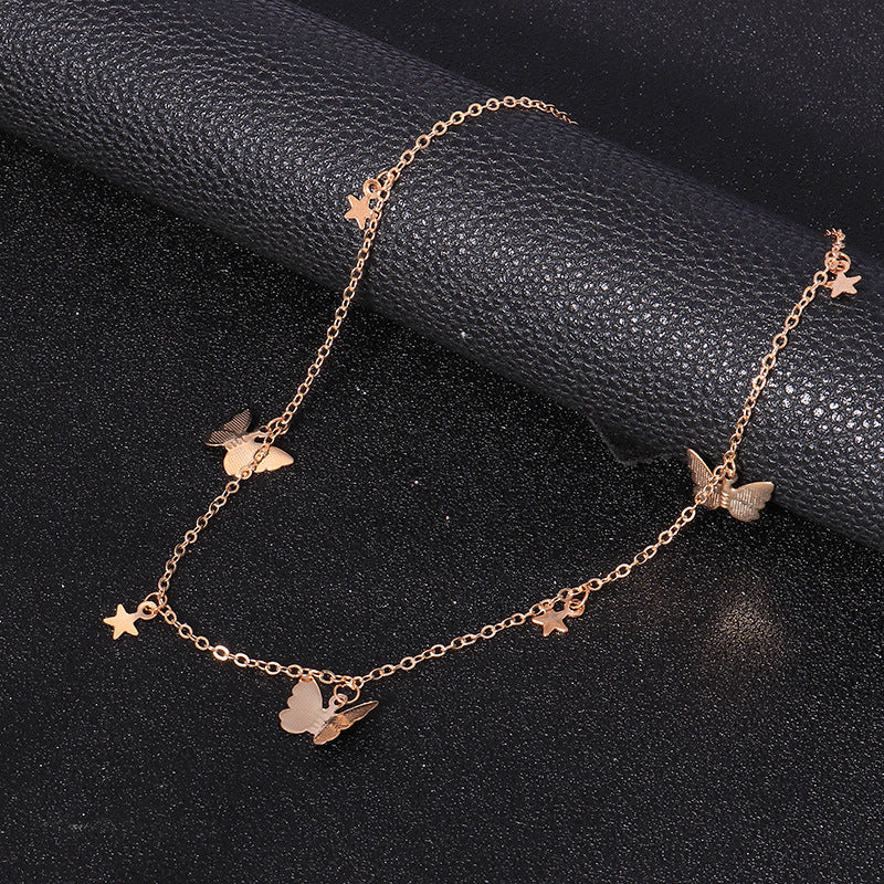 Wholesale Sequin Star Butterfly Necklace ACC-NE-YueSen015