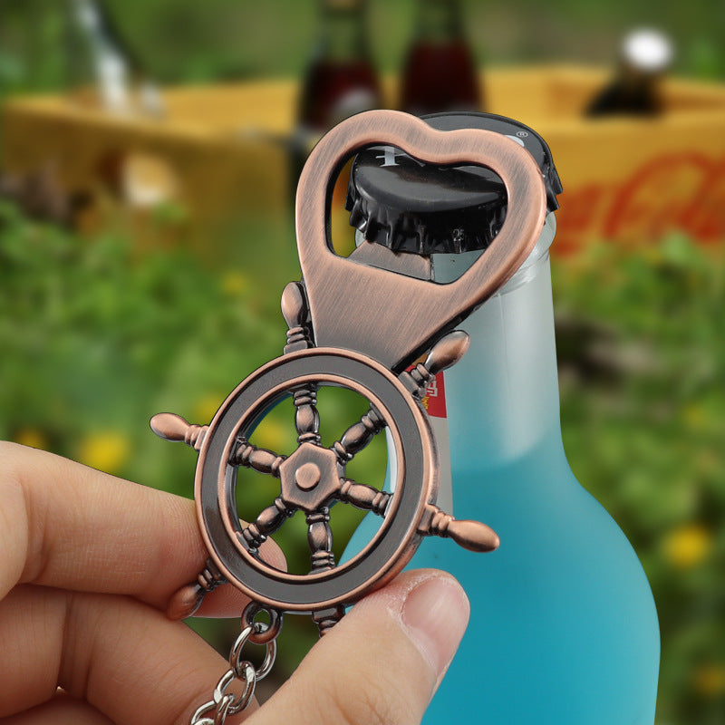 Wholesale Nautical Rudder Bottle Opener Alloy Keychain