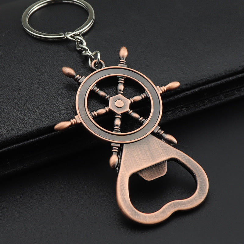 Wholesale Nautical Rudder Bottle Opener Alloy Keychain