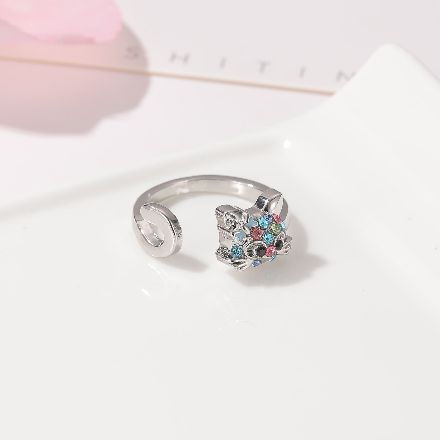 Wholesale color cat ring color kitten opening adjustable animal ring