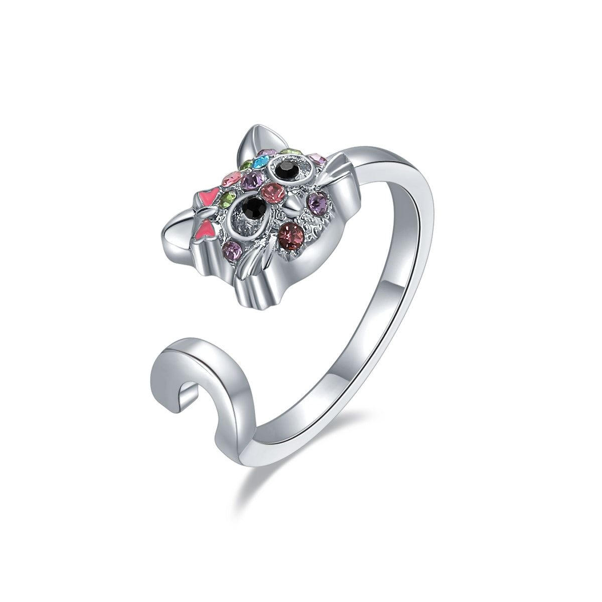 Wholesale color cat ring color kitten opening adjustable animal ring