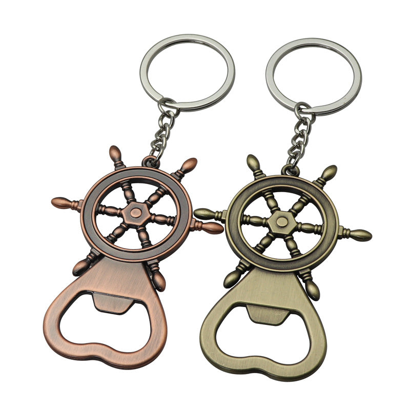 Wholesale Nautical Rudder Bottle Opener Alloy Keychain