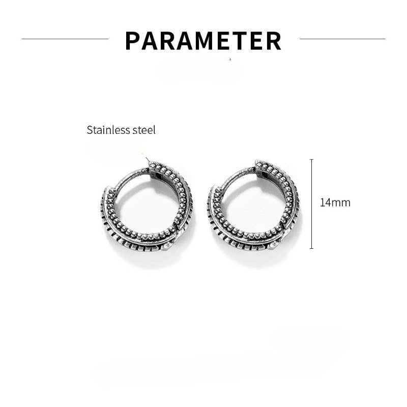 Wholesale Personalized Hip-hop Style Stainless Steel Earrings ACC-ES-OPK003