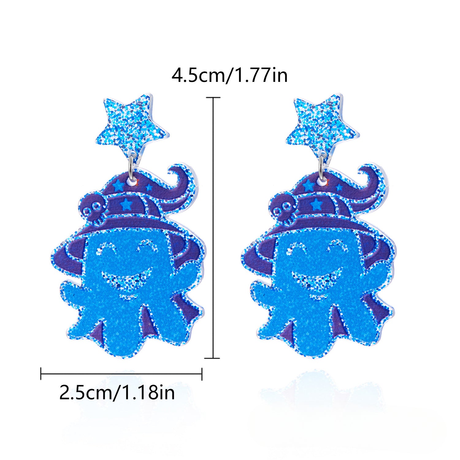 Wholesale Halloween Acrylic Plate Cartoon Castle Ghost Earrings ACC-ES-FanYou005