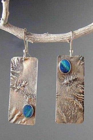 Wholesale Diamond-Cut Alloy Sea Blue Rotating Water Drop Pear-Shaped Earrings Fashion Accessory Party Jewelry Gift