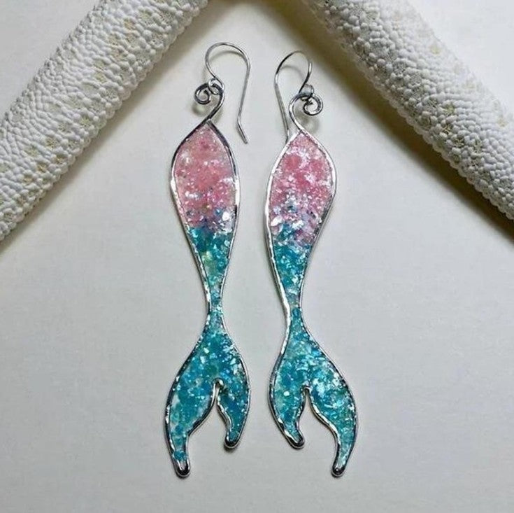 Wholesale Diamond-Cut Alloy Sea Blue Rotating Water Drop Pear-Shaped Earrings Fashion Accessory Party Jewelry Gift