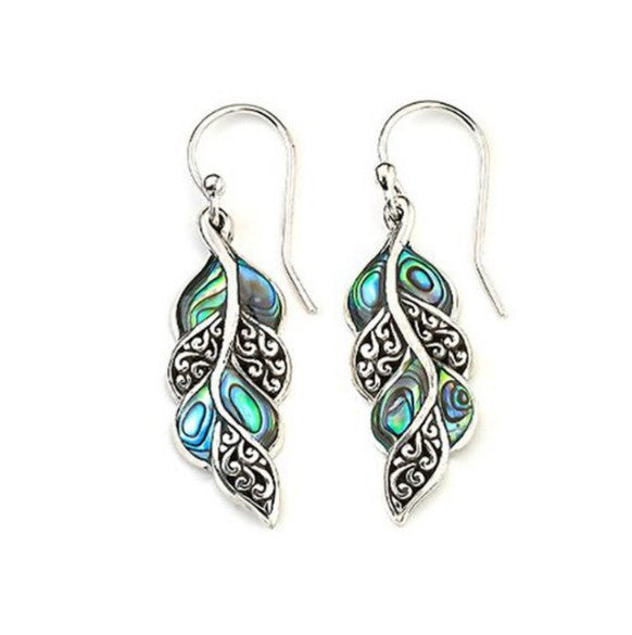 Wholesale Diamond-Cut Alloy Sea Blue Rotating Water Drop Pear-Shaped Earrings Fashion Accessory Party Jewelry Gift