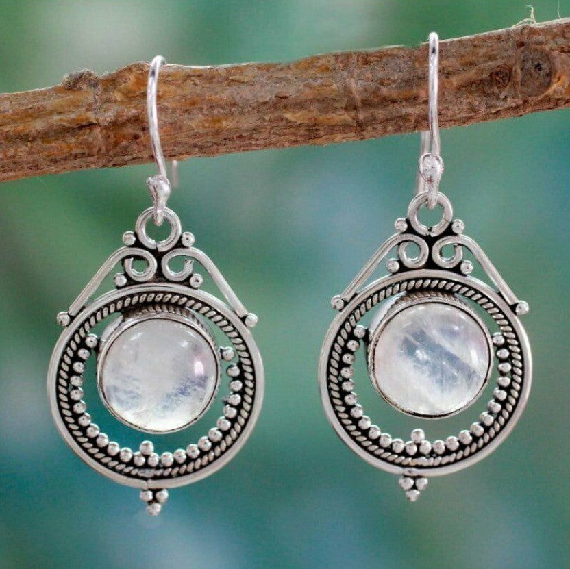 Wholesale Diamond-Cut Alloy Sea Blue Rotating Water Drop Pear-Shaped Earrings Fashion Accessory Party Jewelry Gift
