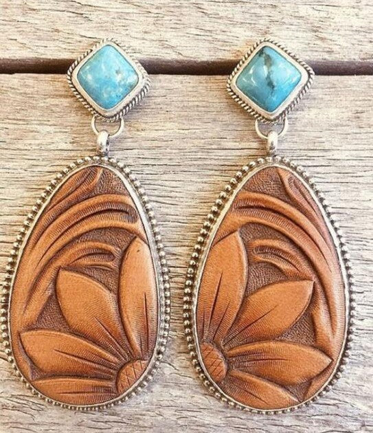 Wholesale Diamond-Cut Alloy Sea Blue Rotating Water Drop Pear-Shaped Earrings Fashion Accessory Party Jewelry Gift