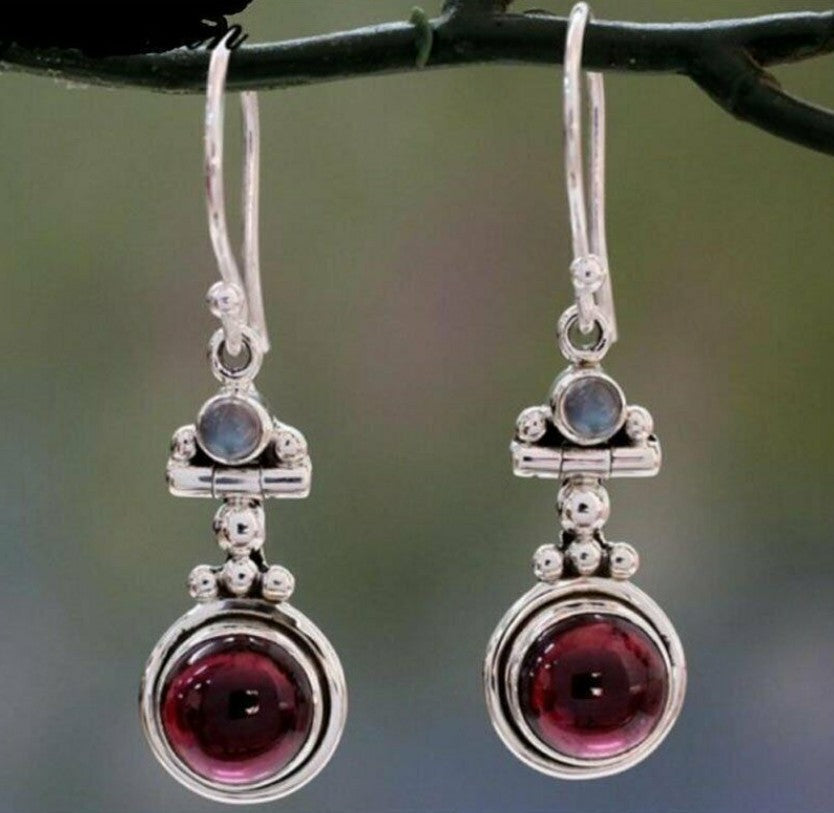 Wholesale Diamond-Cut Alloy Sea Blue Rotating Water Drop Pear-Shaped Earrings Fashion Accessory Party Jewelry Gift