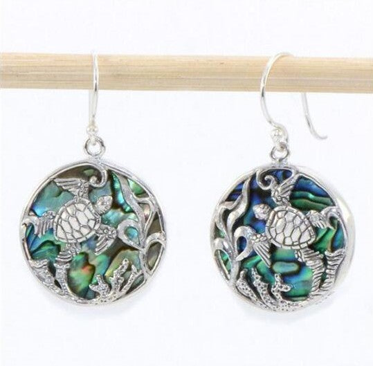 Wholesale Diamond-Cut Alloy Sea Blue Rotating Water Drop Pear-Shaped Earrings Fashion Accessory Party Jewelry Gift