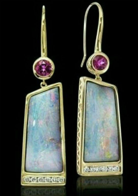 Wholesale Diamond-Cut Alloy Sea Blue Rotating Water Drop Pear-Shaped Earrings Fashion Accessory Party Jewelry Gift