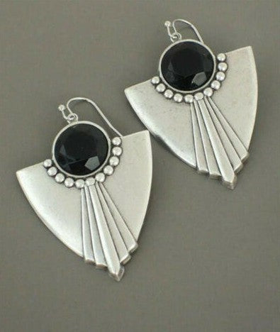 Wholesale Diamond-Cut Alloy Sea Blue Rotating Water Drop Pear-Shaped Earrings Fashion Accessory Party Jewelry Gift