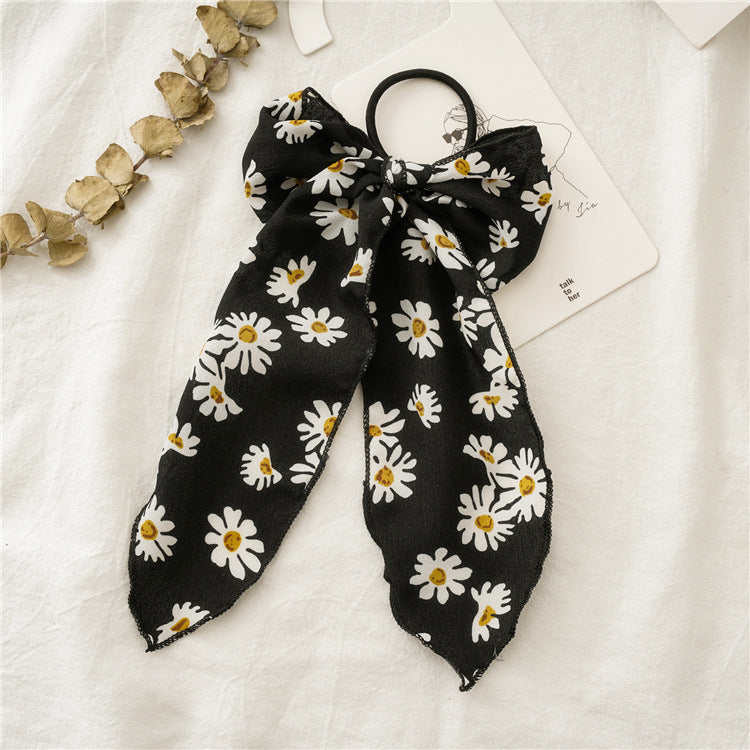Wholesale 12pcs Spring Daisy Vintage Bow Hair Scrunchies ACC-HS-SanTai015