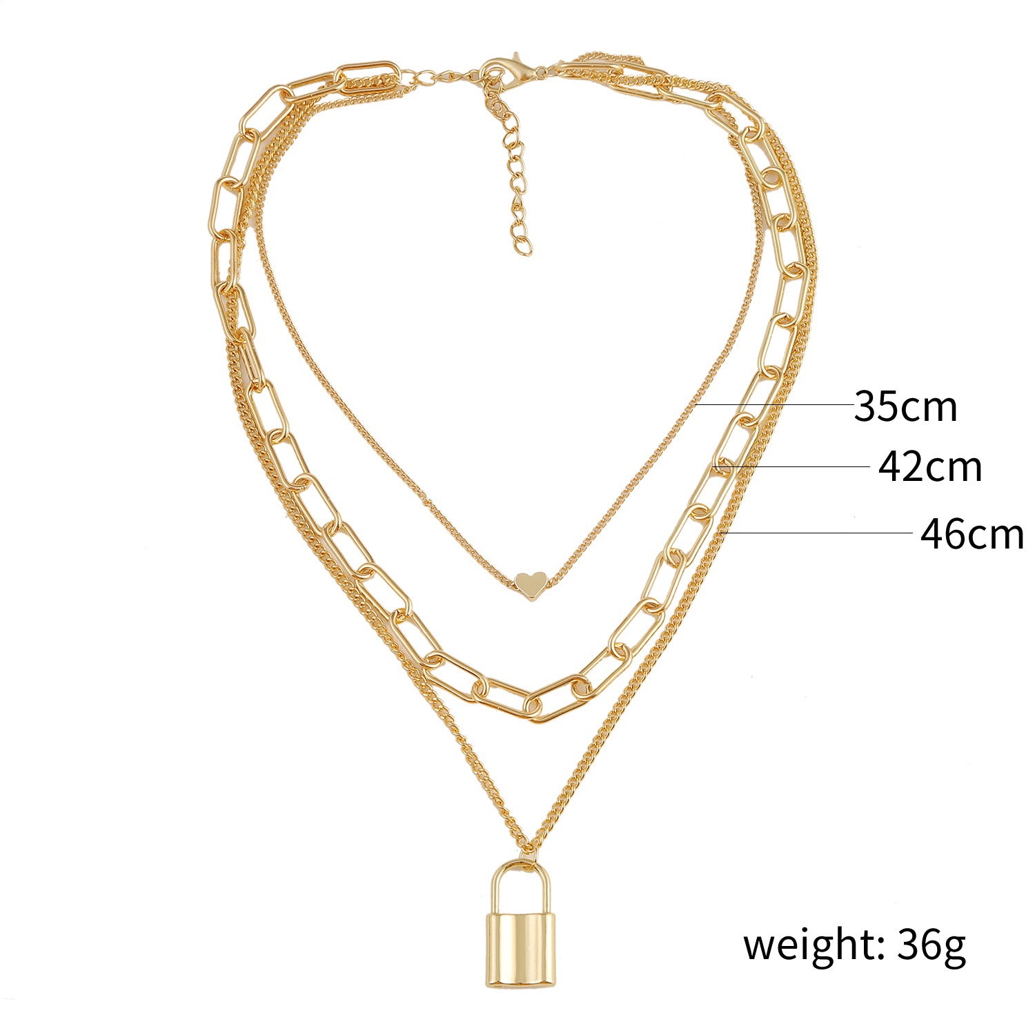 Wholesale alloy love-shaped necklace