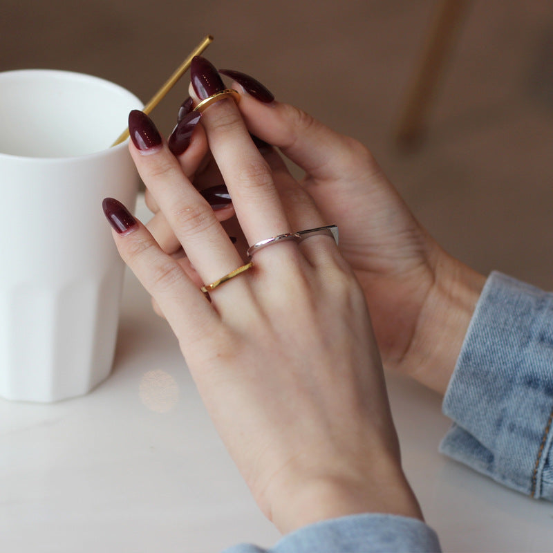 Wholesale S925 Sterling Silver Geometric Rings ACC-RS-YWE015